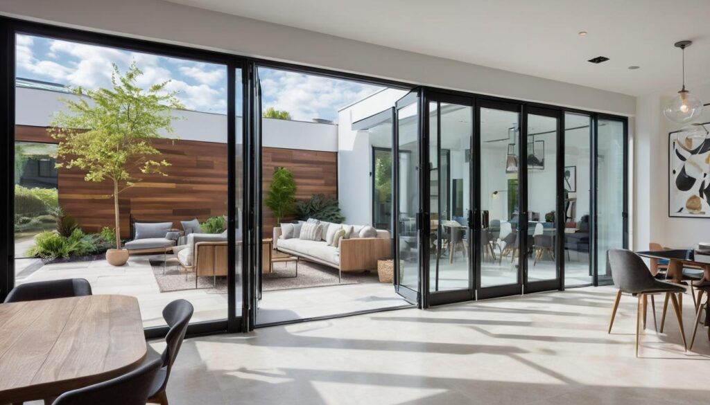 Image showing the Benefits of bifold doors for commercial spaces. 